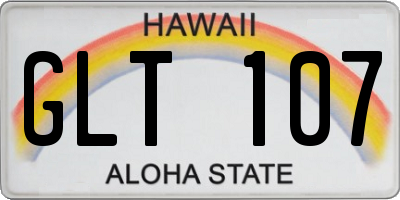 HI license plate GLT107