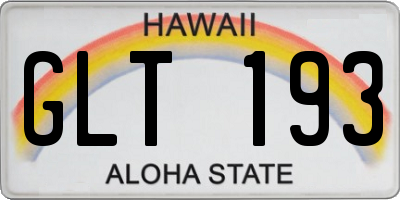HI license plate GLT193