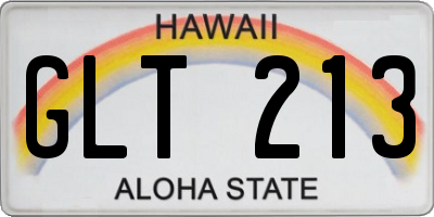 HI license plate GLT213