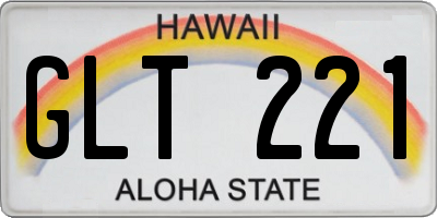 HI license plate GLT221