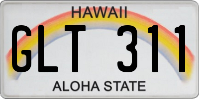 HI license plate GLT311
