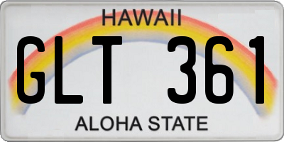 HI license plate GLT361