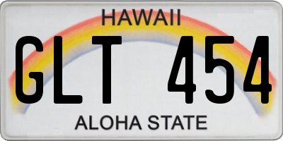 HI license plate GLT454