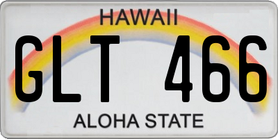 HI license plate GLT466