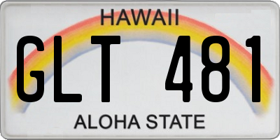 HI license plate GLT481