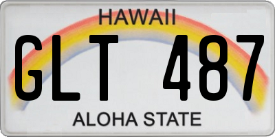 HI license plate GLT487