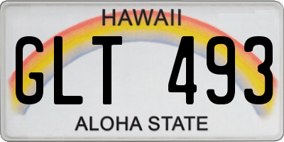 HI license plate GLT493