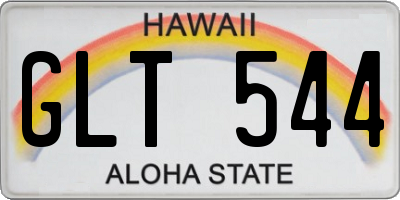 HI license plate GLT544