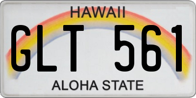 HI license plate GLT561