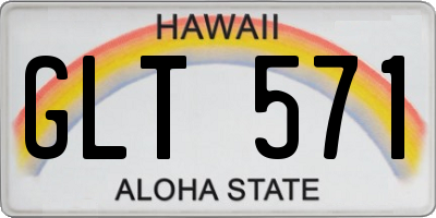 HI license plate GLT571