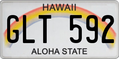 HI license plate GLT592