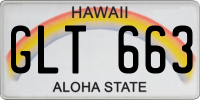 HI license plate GLT663