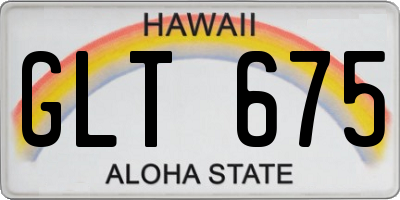 HI license plate GLT675