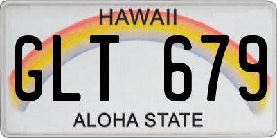 HI license plate GLT679
