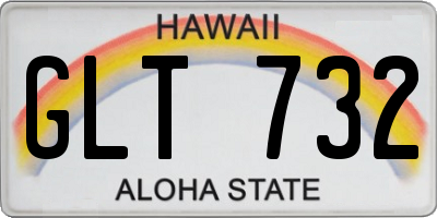 HI license plate GLT732