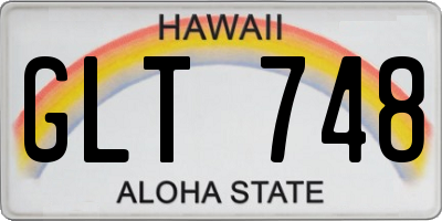 HI license plate GLT748