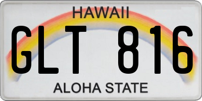 HI license plate GLT816