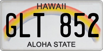 HI license plate GLT852