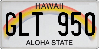 HI license plate GLT950