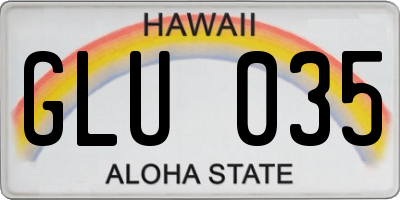 HI license plate GLU035