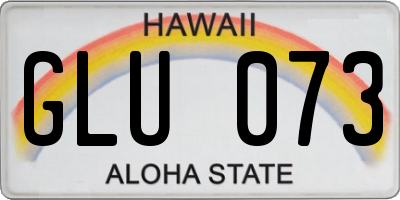HI license plate GLU073