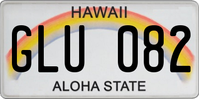 HI license plate GLU082