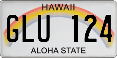 HI license plate GLU124