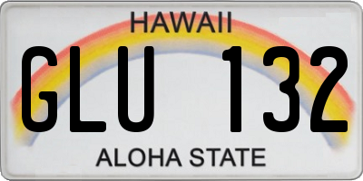 HI license plate GLU132