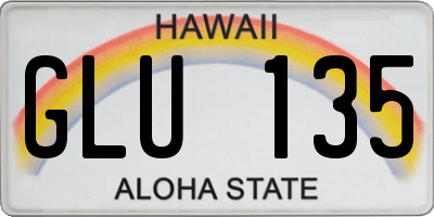 HI license plate GLU135