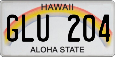 HI license plate GLU204