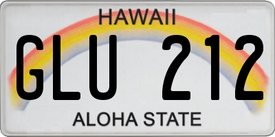 HI license plate GLU212