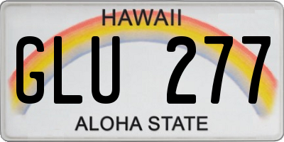 HI license plate GLU277
