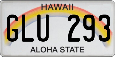HI license plate GLU293