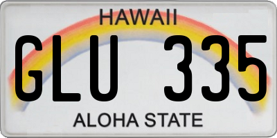 HI license plate GLU335