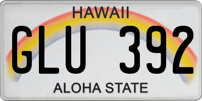 HI license plate GLU392