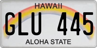 HI license plate GLU445