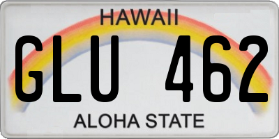 HI license plate GLU462