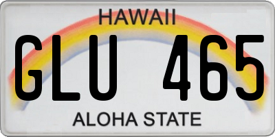 HI license plate GLU465