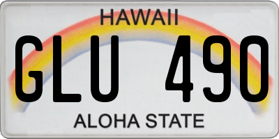HI license plate GLU490