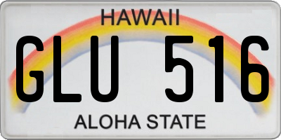 HI license plate GLU516