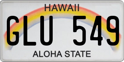 HI license plate GLU549