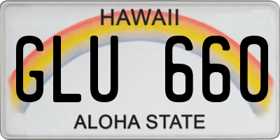 HI license plate GLU660