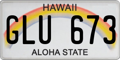 HI license plate GLU673