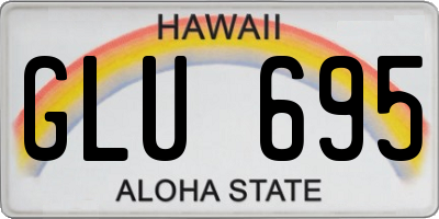 HI license plate GLU695