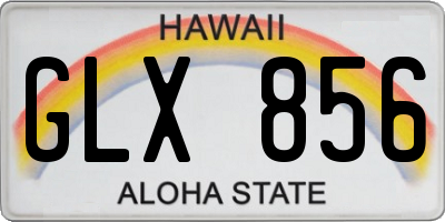 HI license plate GLX856