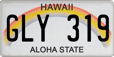 HI license plate GLY319
