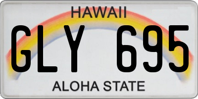 HI license plate GLY695