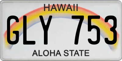 HI license plate GLY753