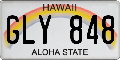HI license plate GLY848