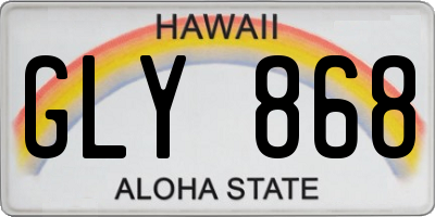 HI license plate GLY868